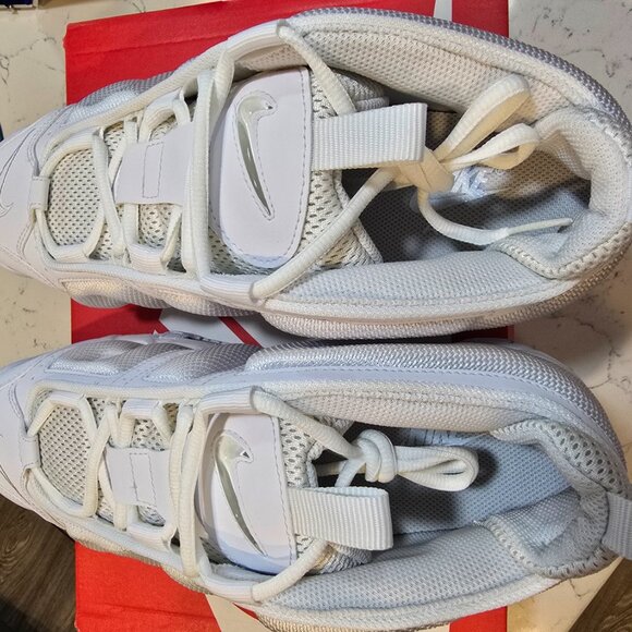 Nike Air More Uptempo Low White-White-White Triple White Sz 10.5 [FZ3055-100] - Picture 7 of 14